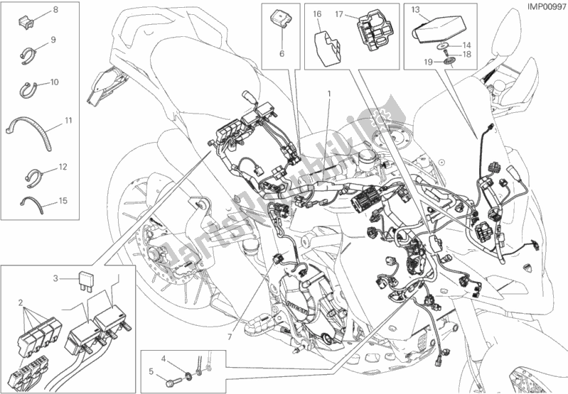 Todas las partes para Arnés De Cableado de Ducati Multistrada 1200 Enduro Touring Pack Brasil 2019